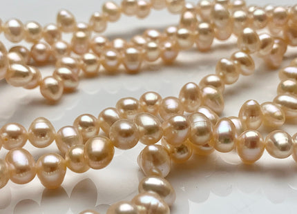 6x8 mm Natural Peach Pink Or Mauve Pink Top Drilled Oval/Rice Shape Freshwater Pearl Beads Genuine Dancing Freshwater Pearls #P1051