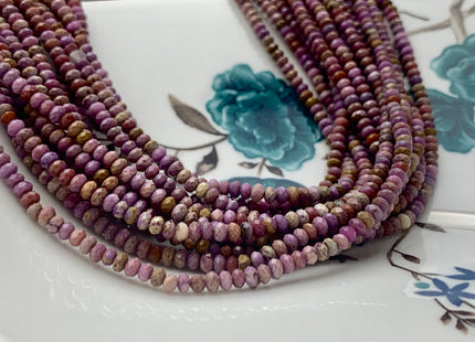 2x3 mm Faceted Rondelle Natural Purple Phosphosiderite Gemstone Beads Natural Multi Purple Color Quality Phosphosiderite 15.5 Inches #3086
