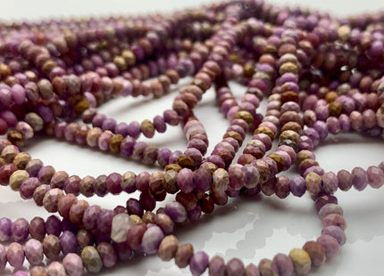 2x3 mm Faceted Rondelle Natural Purple Phosphosiderite Gemstone Beads Natural Multi Purple Color Quality Phosphosiderite 15.5 Inches #3086