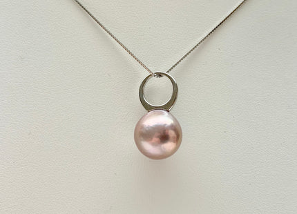 One Piece 925 Sterling Silver/Gold Pendant Setting Findings For Half Drilled Pearls Circle Design W/CZ Sterling Silver Pendant #10049-A