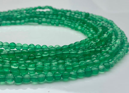 4mm Micro Faceted Diamond Cut Green Color Aventurine Flat Coin Disc Shape Genuine Aventurine Gemstone Beads 15.5 Inches Strand #3060