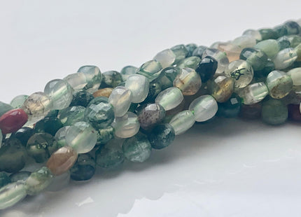 4mm Micro Faceted Diamond Cut Translucent Multi Color Indian Agate Flat Coin Disc Shape Genuine Agate Gemstone Beads 15.5 Inch Strand #3062
