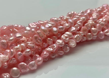 5-7 mm AA Baby Pink Keshi Freshwater Nugget Pearl Beads Center Drilled Keshi Nugget Beads Genuine Baby Pink Freshwater Pearls #P1060