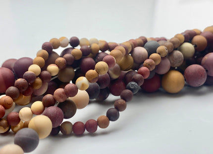 4mm 6mm 8mm 10mm 12mm AAA Natural Matte Round Mookaite Gemstone Beads Genuine High Quality Mookaite Gemstone Loose Beads 15 Inches #3097