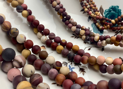 4mm 6mm 8mm 10mm 12mm AAA Natural Matte Round Mookaite Gemstone Beads Genuine High Quality Mookaite Gemstone Loose Beads 15 Inches #3097