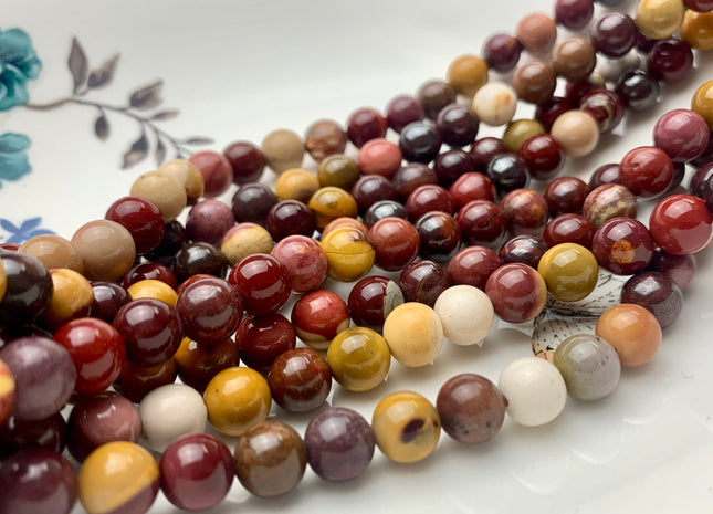 4mm 6mm 8mm 10mm 12mm AAA Natural Smooth Round Mookaite Gemstone Beads Genuine High Quality Mookaite Gemstone Loose Beads #2382