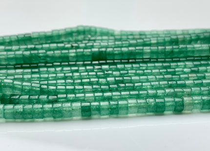 2x4 mm Natural Green Aventurine Heishi Rondelle Shape Genuine Natural Color Aventurine Discs Gemstones Loose Beads 15.5 Inches Strand #3116