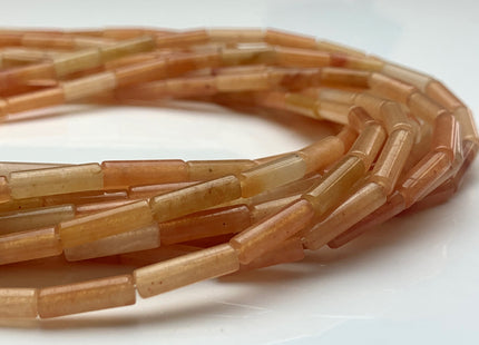 4x13-14 mm Tube Shape Natural Aventurine Gemstone Beads Genuine Natural Red Aventurine Gemstones Loose Beads 15.5 Inches Strand #3144