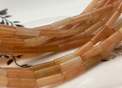 4x13-14 mm Tube Shape Natural Aventurine Gemstone Beads Genuine Natural Red Aventurine Gemstones Loose Beads 15.5 Inches Strand #3144