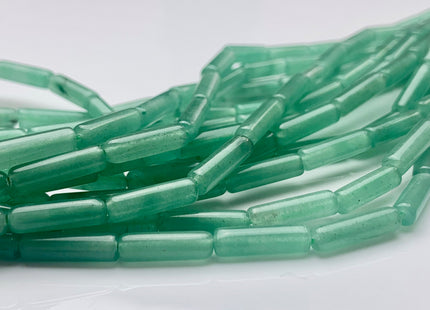4x13-14 mm Tube Shape Natural Aventurine Gemstone Beads Genuine Green Aventurine Gemstones Loose Beads 15.5 Inches Strand #3153