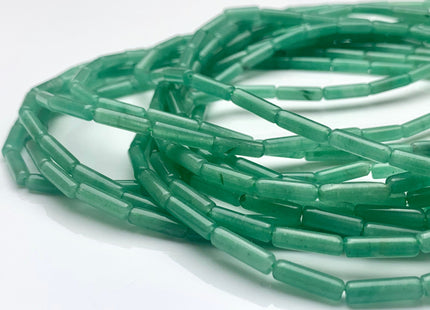 4x13-14 mm Tube Shape Natural Aventurine Gemstone Beads Genuine Green Aventurine Gemstones Loose Beads 15.5 Inches Strand #3153