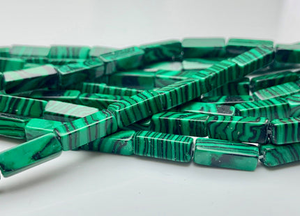 4-5x13 mm Cuboid Tube Shape Green And Black Malachite Color Gemstone Beads Green Black Loose Beads 15.5 Inches Strand #3137