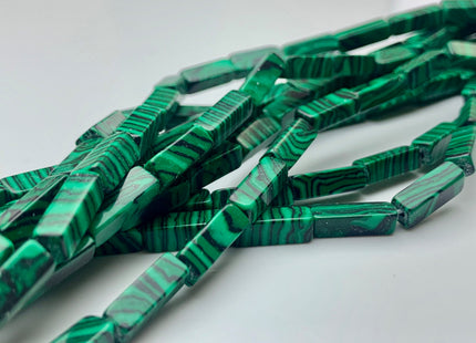 4-5x13 mm Cuboid Tube Shape Green And Black Malachite Color Gemstone Beads Green Black Loose Beads 15.5 Inches Strand #3137