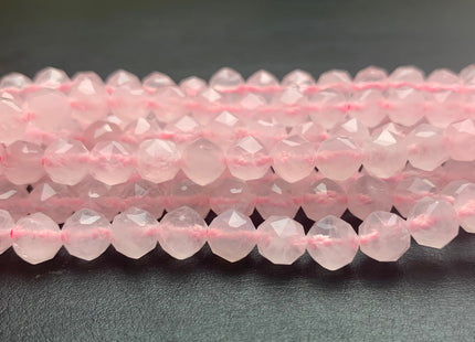 7-8 mm AAA Natural Faceted Star Cut RoseQuartz Gemstone Beads Genuine Faceted RoseQuartz Gemstone Loose Beads #2311