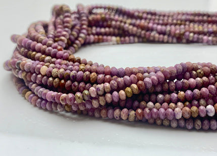 2x3 mm Faceted Rondelle Natural Purple Phosphosiderite Gemstone Beads Natural Multi Purple Color Quality Phosphosiderite 15.5 Inches #3086