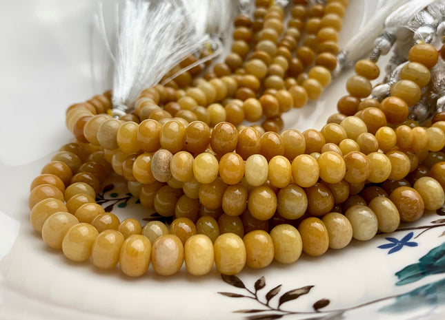 6mm 8mm 10mm 100% All Natural Smooth Rondelle Yellow Opal Gemstone Beads Genuine Natural Top Quality Yellow Color Opal 8 Inches Strand #3205