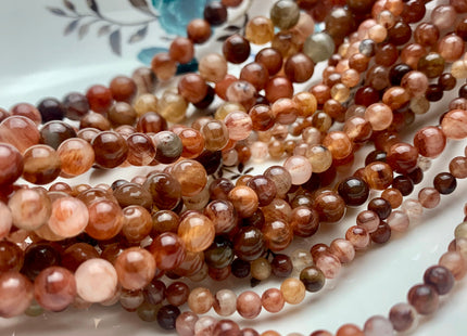 4mm 6mm 8mm 10mm AAA Smooth Round Red Grass Quartz Gemstone Beads Natural Multi Pink Orange Yellow Brown Quartz 15 Inches Strand #3243