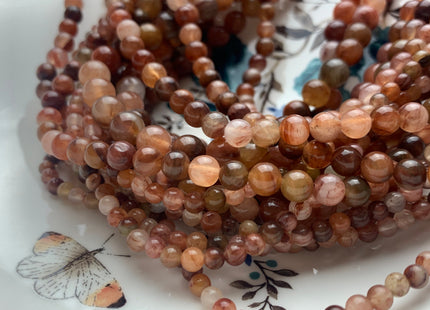 4mm 6mm 8mm 10mm AAA Smooth Round Red Grass Quartz Gemstone Beads Natural Multi Pink Orange Yellow Brown Quartz 15 Inches Strand #3243