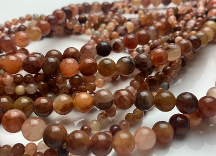 4mm 6mm 8mm 10mm AAA Smooth Round Red Grass Quartz Gemstone Beads Natural Multi Pink Orange Yellow Brown Quartz 15 Inches Strand #3243