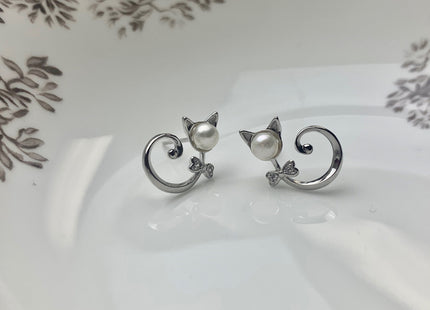One Pair 925 Sterling Silver Or Gold Setting Findings For Half Drilled Pearls Crescent Shape Design Sterling Silver Findings #10056