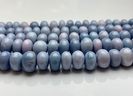 7mm 8mm 10mm 11mm AAA 100% All Natural Smooth Rondelle Light Purple Opal Gemstone Beads Genuine Lavender Peruvian Opal 8 Inches Strand #3206