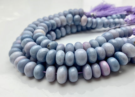 7mm 8mm 10mm 11mm AAA 100% All Natural Smooth Rondelle Light Purple Opal Gemstone Beads Genuine Lavender Peruvian Opal 8 Inches Strand #3206