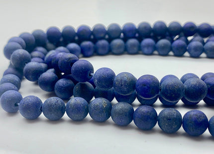 4mm 6mm 8mm 10mm 12mm Matte Finished Round Natural Blue Lapis Gemstone Beads Natural Color Quality Round Lapis Beads 15 Inches Strand #3254