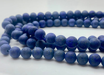 4mm 6mm 8mm 10mm 12mm Matte Finished Round Natural Blue Lapis Gemstone Beads Natural Color Quality Round Lapis Beads 15 Inches Strand #3254