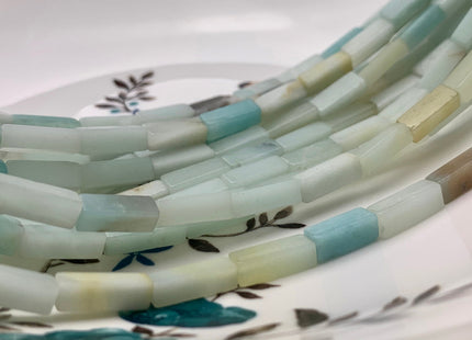 4-5x13 mm Cuboid Tube Shape Multi Green Amazonite Gemstone Beads Genuine Green Amazonite Loose Beads 15.5 Inches Strand #3258
