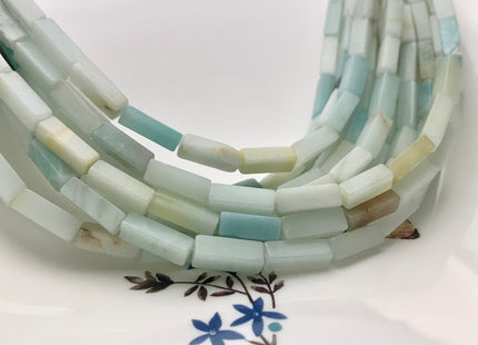 4-5x13 mm Cuboid Tube Shape Multi Green Amazonite Gemstone Beads Genuine Green Amazonite Loose Beads 15.5 Inches Strand #3258