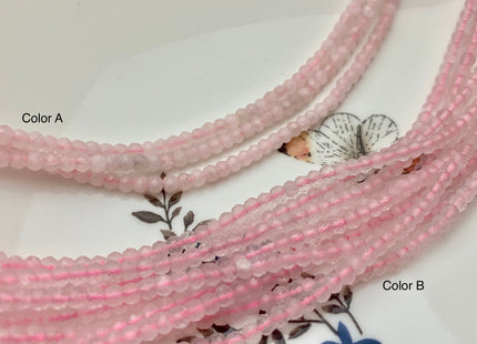 2.5x3.5 mm AAA Natural Color Faceted Rondelle Rose Quartz Gemstone Beads Top Quality Micro Faceted Rose Quartz Gemstone Loose Beads # 2454
