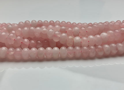 4x6mm 5x8mm AAA Natural Color Smooth Rondelle Rose Quartz Gemstone Beads Natural Pink Smooth Rondelle Rose Quartz Loose Beads #2301