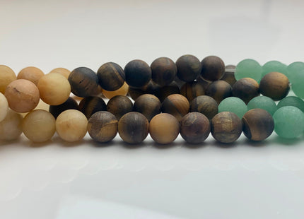 4mm 6mm 8mm 10mm 12mm Natural Chakra Matte Round Beads Genuine Amethyst Aventurine Lapis Tiger Eye Yellow Jade Sodalite Red Jasper #3093