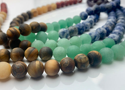 4mm 6mm 8mm 10mm 12mm Natural Chakra Matte Round Beads Genuine Amethyst Aventurine Lapis Tiger Eye Yellow Jade Sodalite Red Jasper #3093
