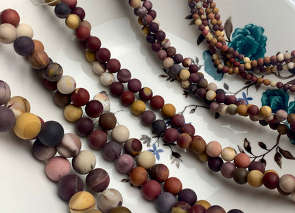 4mm 6mm 8mm 10mm 12mm AAA Natural Matte Round Mookaite Gemstone Beads Genuine High Quality Mookaite Gemstone Loose Beads 15 Inches #3097