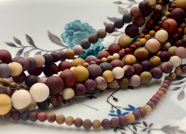 4mm 6mm 8mm 10mm 12mm AAA Natural Matte Round Mookaite Gemstone Beads Genuine High Quality Mookaite Gemstone Loose Beads 15 Inches #3097