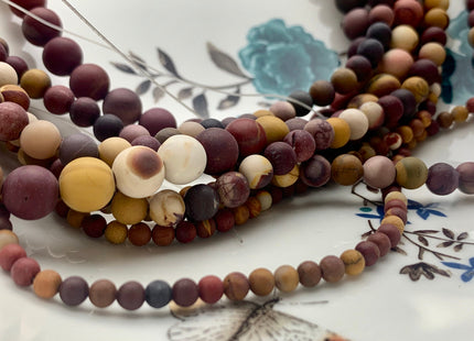 4mm 6mm 8mm 10mm 12mm AAA Natural Matte Round Mookaite Gemstone Beads Genuine High Quality Mookaite Gemstone Loose Beads 15 Inches #3097