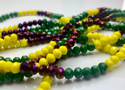 3x4mm 4x6mm 5x8mm Faceted Rondelle Multi Color Czech Crystal Beads 18 Inches Strand #3272