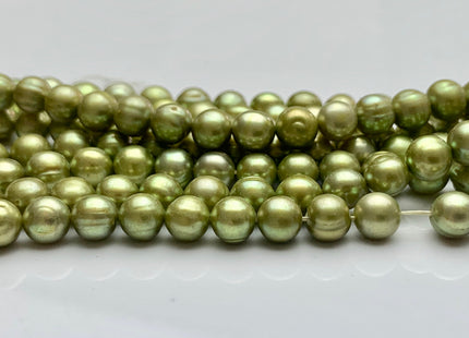 6-7 mm Potato Freshwater Pearl Beads Light Green OR Lime Green Color Genuine Freshwater Pearl Beads #P1094
