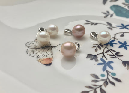 One Piece 925 Sterling Silver/Gold Pendant Setting Findings For Half Drilled Pearls Simple Oval Design Sterling Silver Pendant #10054-A