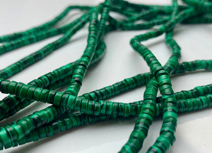 2x4 mm Malachite Heishi Rondelle Green Color Discs Gemstones Loose Beads 15.5 Inches Strand #3117