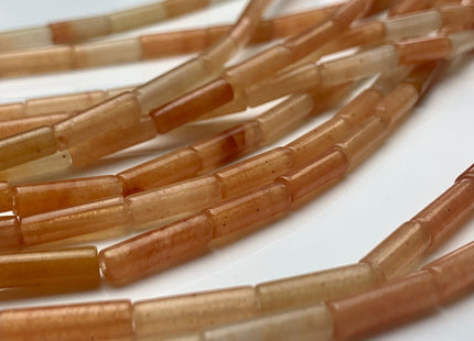 4x13-14 mm Tube Shape Natural Aventurine Gemstone Beads Genuine Natural Red Aventurine Gemstones Loose Beads 15.5 Inches Strand #3144