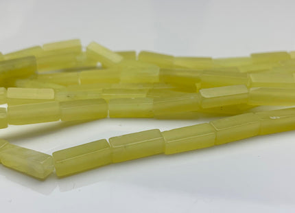 4-5x13 mm Cuboid Tube Shape Lemon Yellow Color Jade Gemstone Beads Lemon Yellow Jade Loose Beads 15.5 Inches Strand #3133
