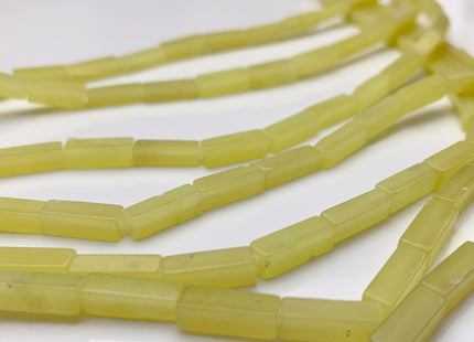 4-5x13 mm Cuboid Tube Shape Lemon Yellow Color Jade Gemstone Beads Lemon Yellow Jade Loose Beads 15.5 Inches Strand #3133