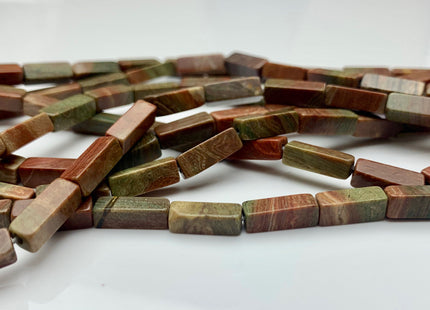 4-5x13 mm Cuboid Tube Shape Brown Color Picture Jasper Gemstone Beads Brown Picture Jasper Loose Beads 15.5 Inches Strand #3138