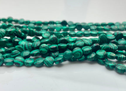 6 mm Micro Faceted Diamond Cut Malachite Flat Coin Disc Shape Gemstone Beads Genuine Natural Green Color Malachite 15 Inches Strand #3164