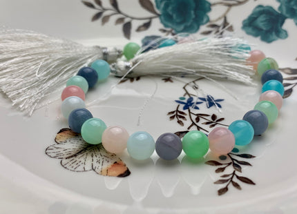 6mm 7mm 8mm 9mm AAA 100% All Natural Smooth Round Mixed Color Opal Beads Genuine Pink Blue Green Lavender Peruvian Opal 8 Inches #3189