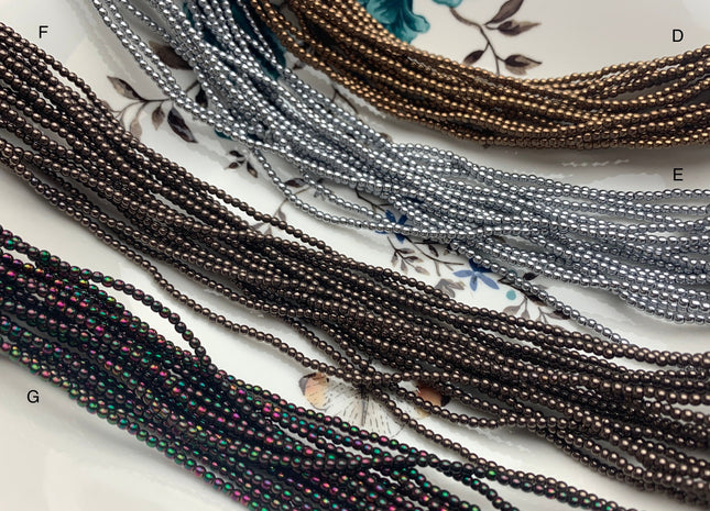 2mm 3mm 4mm Shiny Hematite Pyrite Beads Silver Gold Bronze Rainbow Rhodium Color Smooth Round Metallic Titanium Beads 16 Inches #3276