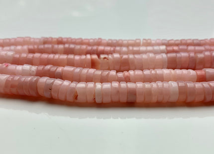 6mm 8mm 10mm AAA Natural Multi Pink Peru Opal Smooth Heishi Tyre Gemstone Beads Genuine Pink Peruvian Opal Beads 8 Inches Strand #3198