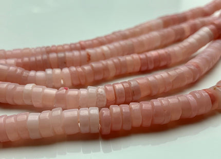 6mm 8mm 10mm AAA Natural Multi Pink Peru Opal Smooth Heishi Tyre Gemstone Beads Genuine Pink Peruvian Opal Beads 8 Inches Strand #3198